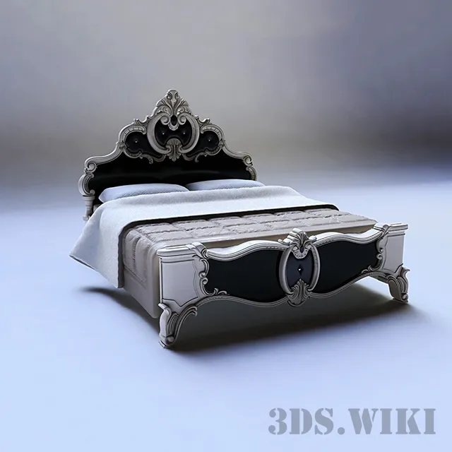 furniture – Bed Camelgroup Barocco Black 3D Model furniture – Bed Camelgroup Barocco Black 3D Model