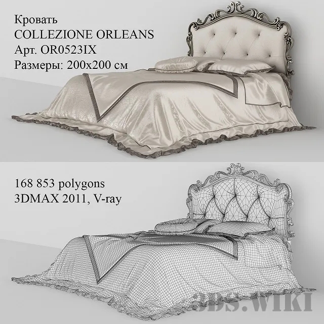 furniture – Bed COLLEZIONE ORLEANS OR0523IX 3D Model furniture – Bed COLLEZIONE ORLEANS OR0523IX 3D Model