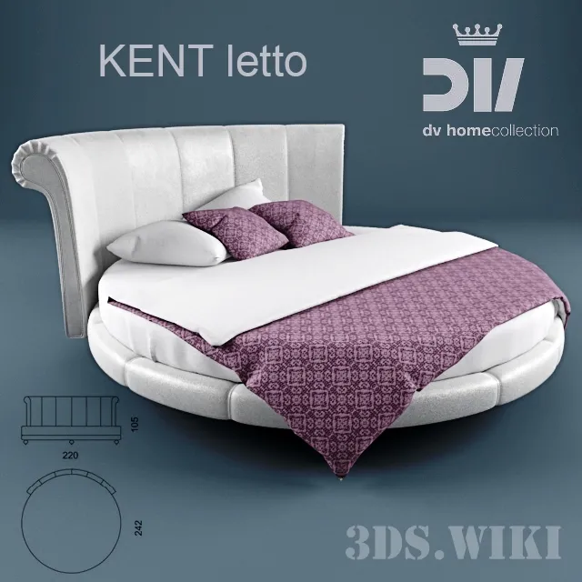 furniture – Bed DV HOME COLLECTION KENT letto 3D Model furniture – Bed DV HOME COLLECTION KENT letto 3D Model
