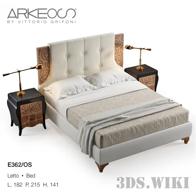 furniture – Bed E362 / OS Arkeos by Vittorio Grifoni 3D Model