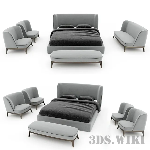 furniture – Bed Estetica Marselle 3D Model furniture – Bed Estetica Marselle 3D Model