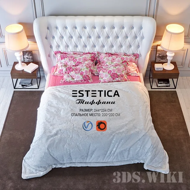 furniture – Bed Estetica Tiffani 3D Model furniture – Bed Estetica Tiffani 3D Model
