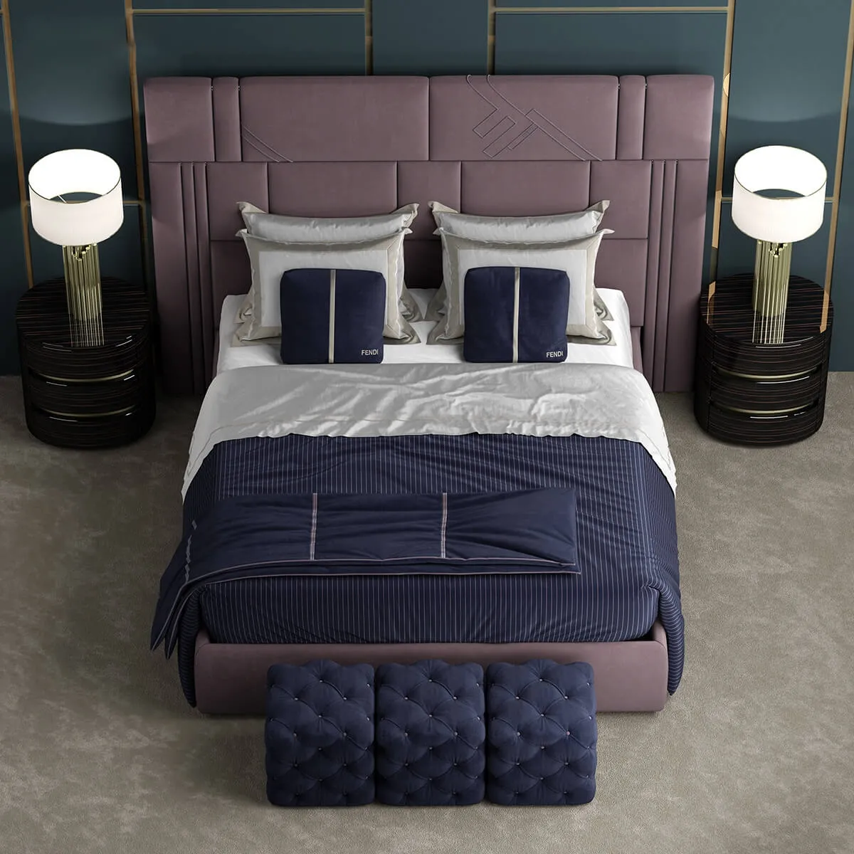 furniture – Bed Fendi Nabucco 3D Model furniture – Bed Fendi Nabucco 3D Model