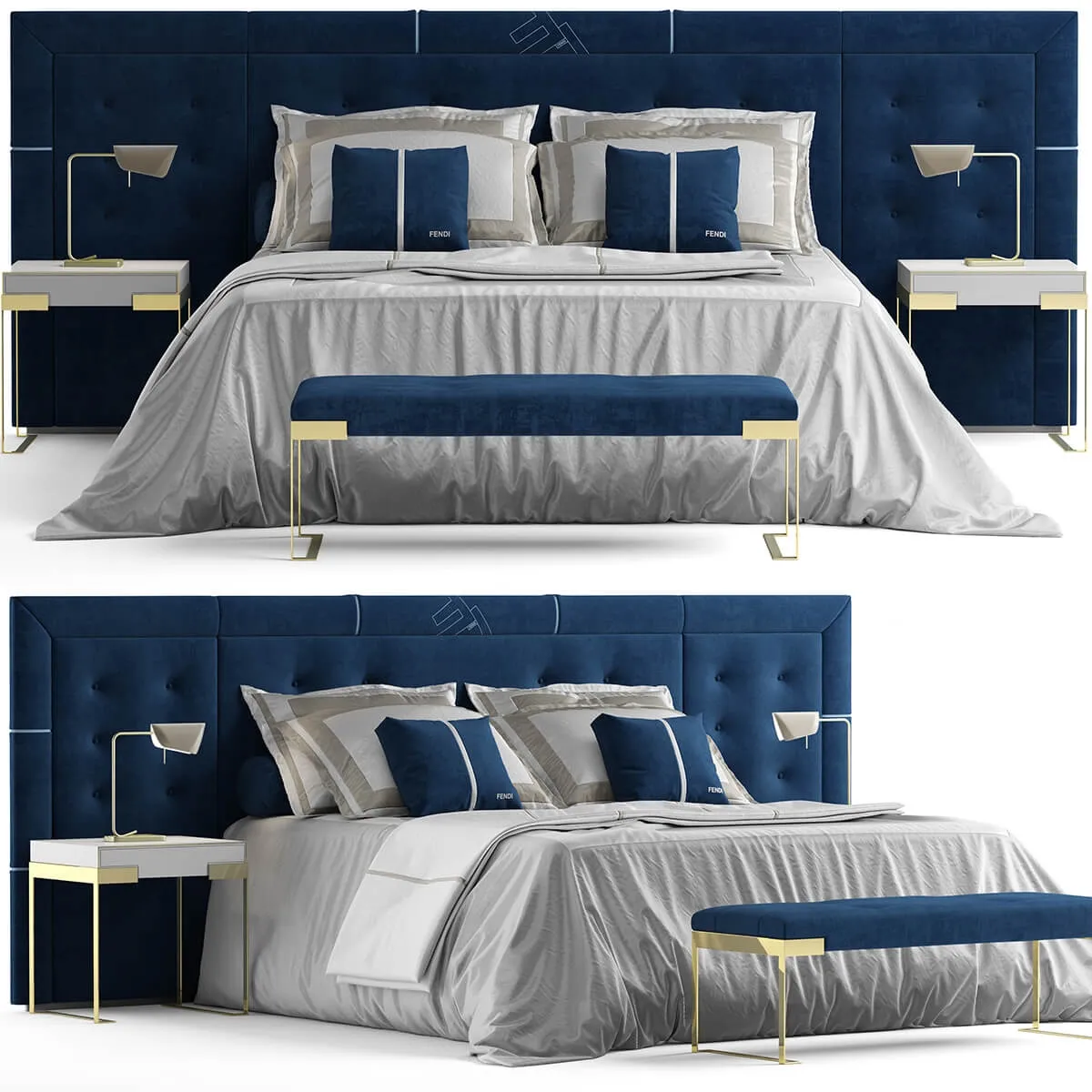 furniture – Bed Fendi pincio 3D Model furniture – Bed Fendi pincio 3D Model