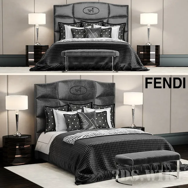 furniture – Bed George Fendi Casa 3D Model furniture – Bed George Fendi Casa 3D Model