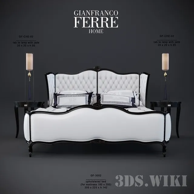 furniture – Bed HARRODS GF-3002 Gianfranco Ferre Home 3D Model furniture – Bed HARRODS GF-3002 Gianfranco Ferre Home 3D Model