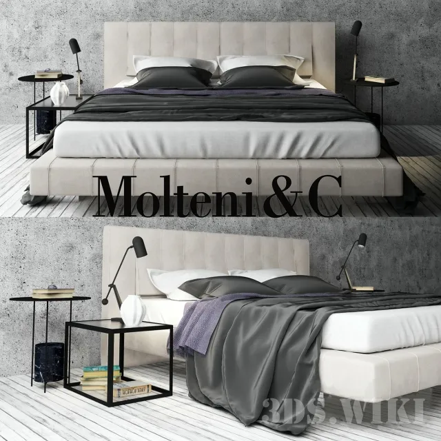 furniture – Bed HIGH-WAVE By Molteni & C 3D Model furniture – Bed HIGH-WAVE By Molteni & C 3D Model