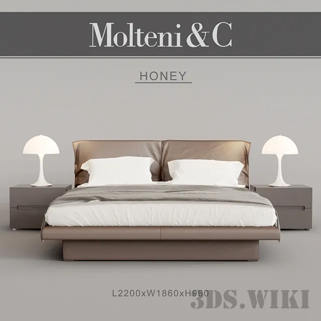 furniture – Bed Honey Molteni & C 3D Model furniture – Bed Honey Molteni & C 3D Model
