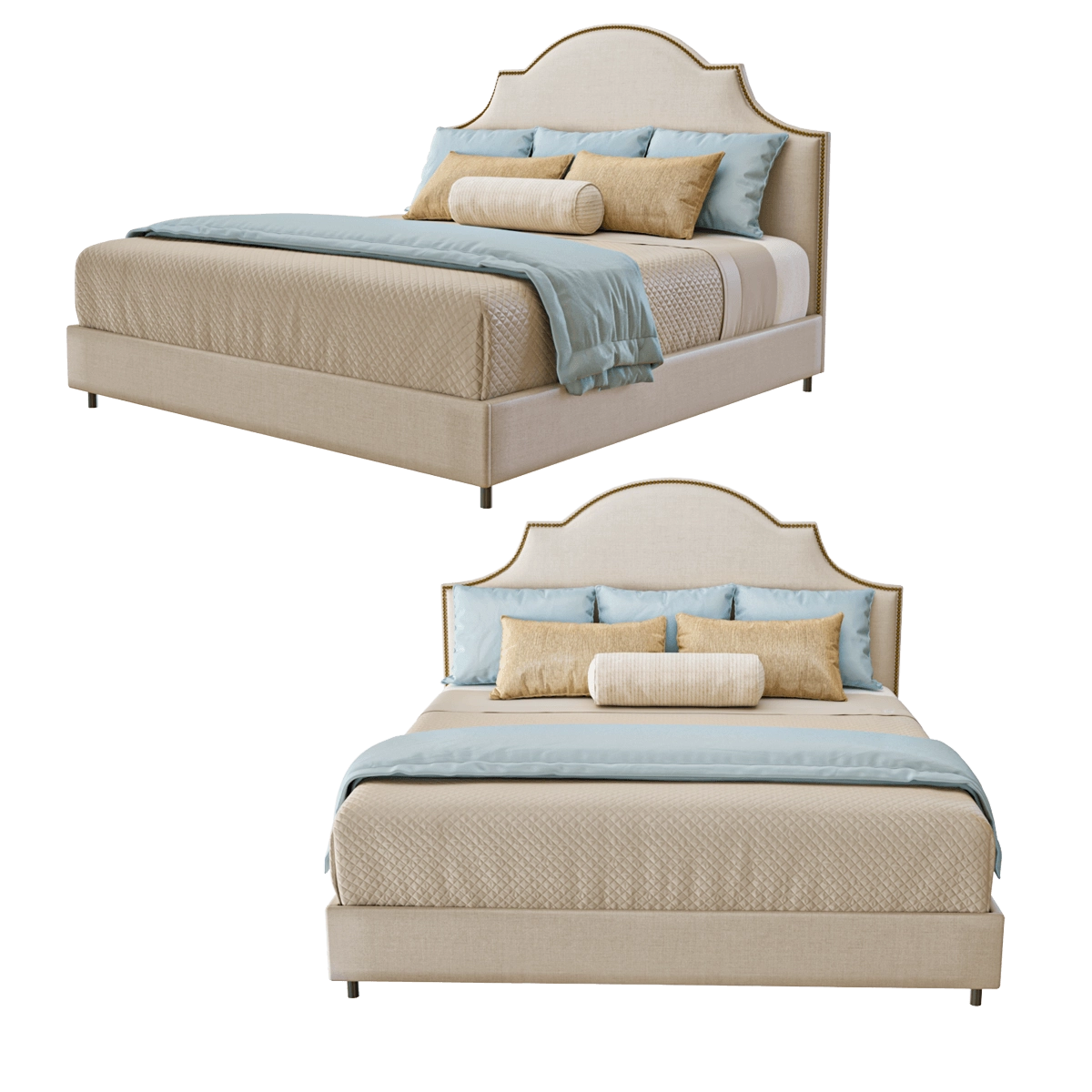 furniture – Bed Horchow Cheresse 3D Model furniture – Bed Horchow Cheresse 3D Model