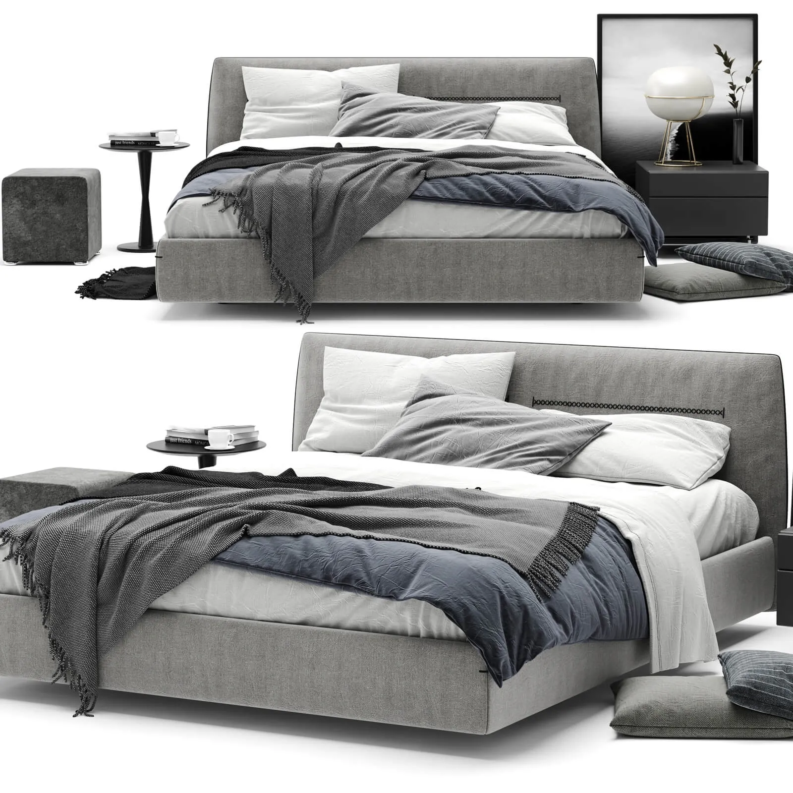 furniture – Bed Jacqueline Poliform 3D Model furniture – Bed Jacqueline Poliform 3D Model