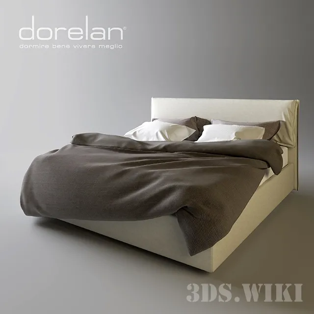 furniture – Bed light gray Dorelan Hollis 3D Model furniture – Bed light gray Dorelan Hollis 3D Model