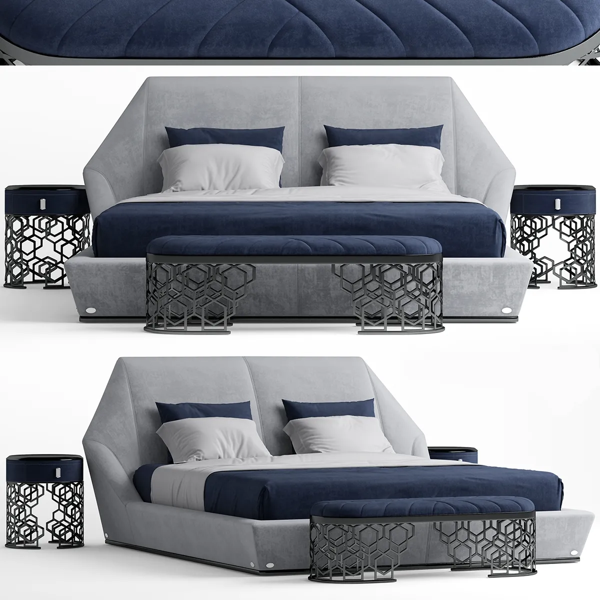 furniture – Bed longhi Yume 3D Model furniture – Bed longhi Yume 3D Model