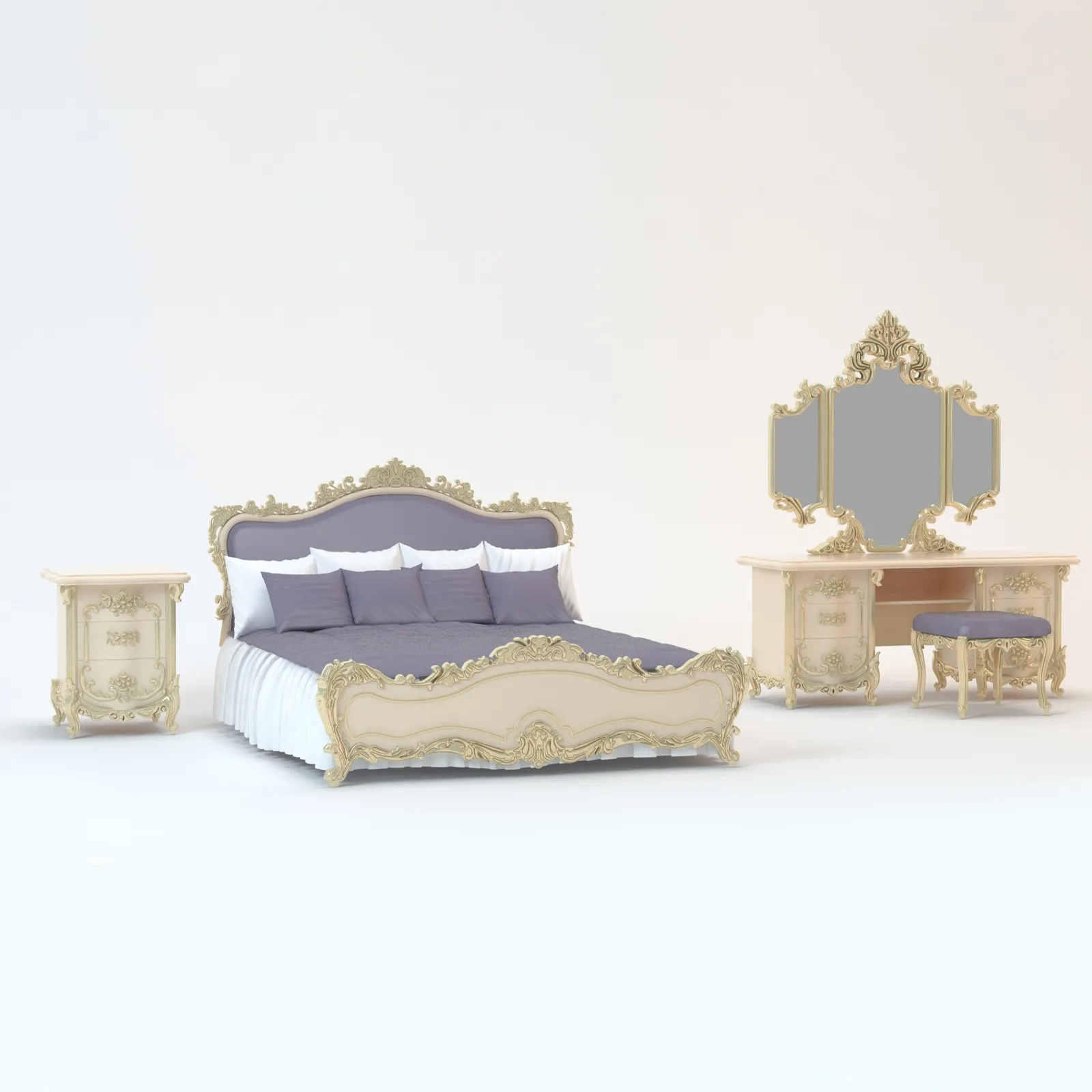 furniture – Bed Mademoiselle 45 3D Model furniture – Bed Mademoiselle 45 3D Model