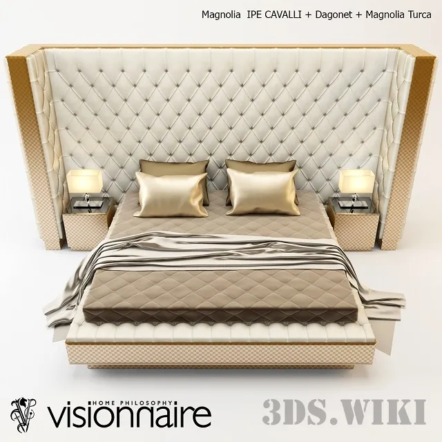 furniture – Bed Magnolia IPE CAVALLI + Dagonet + Magnolia Turca 3D Model furniture – Bed Magnolia IPE CAVALLI + Dagonet + Magnolia Turca 3D Model