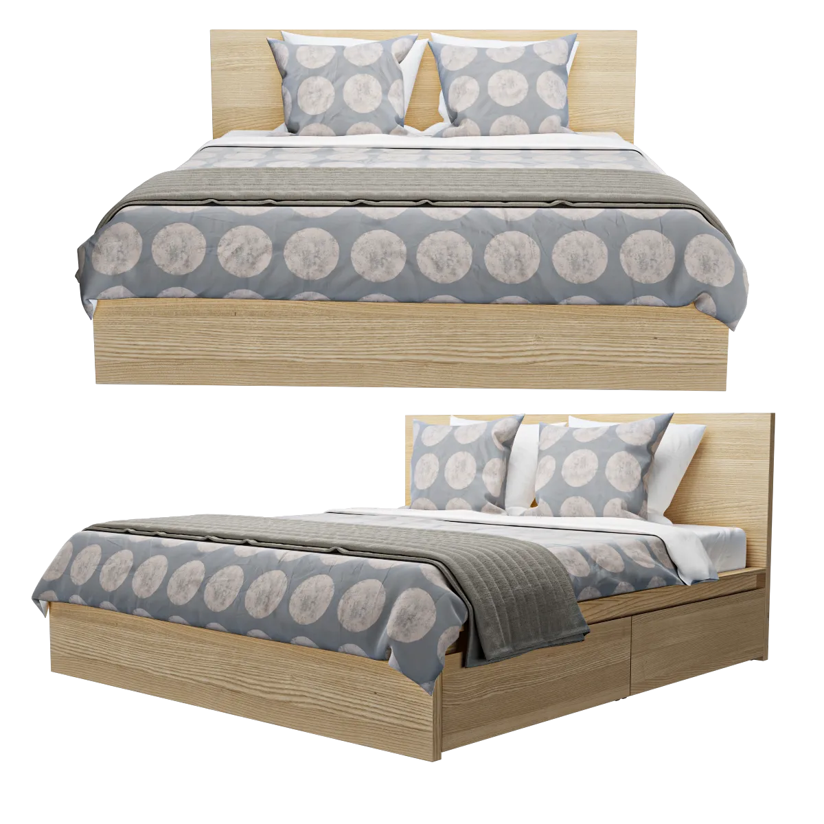 furniture – Bed Malm 3D Model furniture – Bed Malm 3D Model