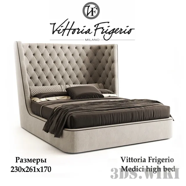 furniture – Bed MEDICI LARGE Vittoria Frigerio 3D Model furniture – Bed MEDICI LARGE Vittoria Frigerio 3D Model