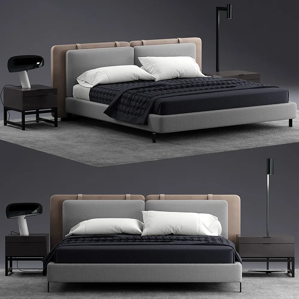 furniture – Bed Minotti Tatlin soft 3D Model furniture – Bed Minotti Tatlin soft 3D Model