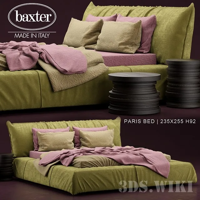 furniture – Bed PARIS By BAXTER 3D Model furniture – Bed PARIS By BAXTER 3D Model