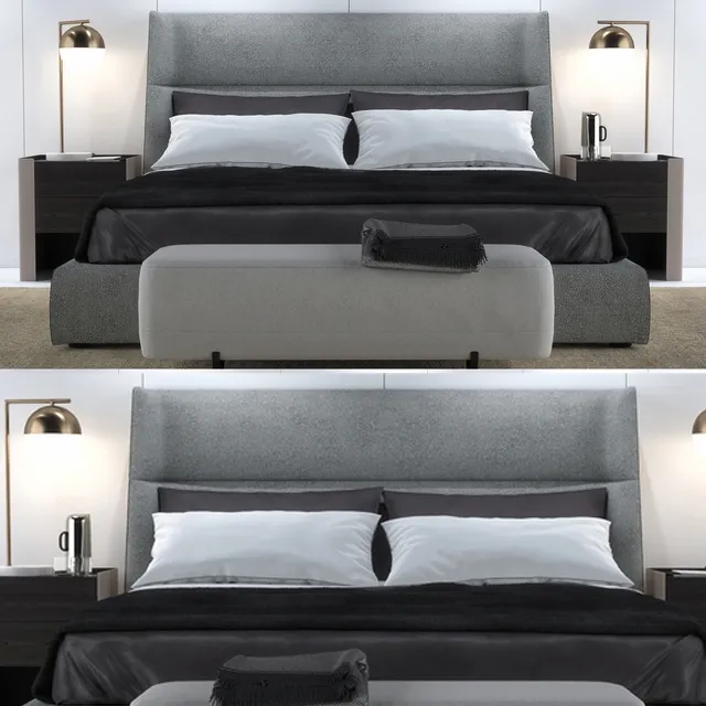 furniture – Bed Poliform Chloe Letto 3D Model furniture – Bed Poliform Chloe Letto 3D Model