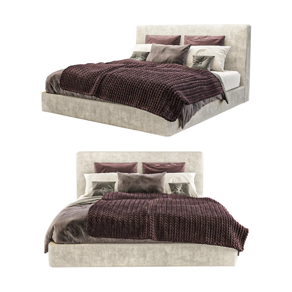 furniture – Bed Powell 3D Model furniture – Bed Powell 3D Model