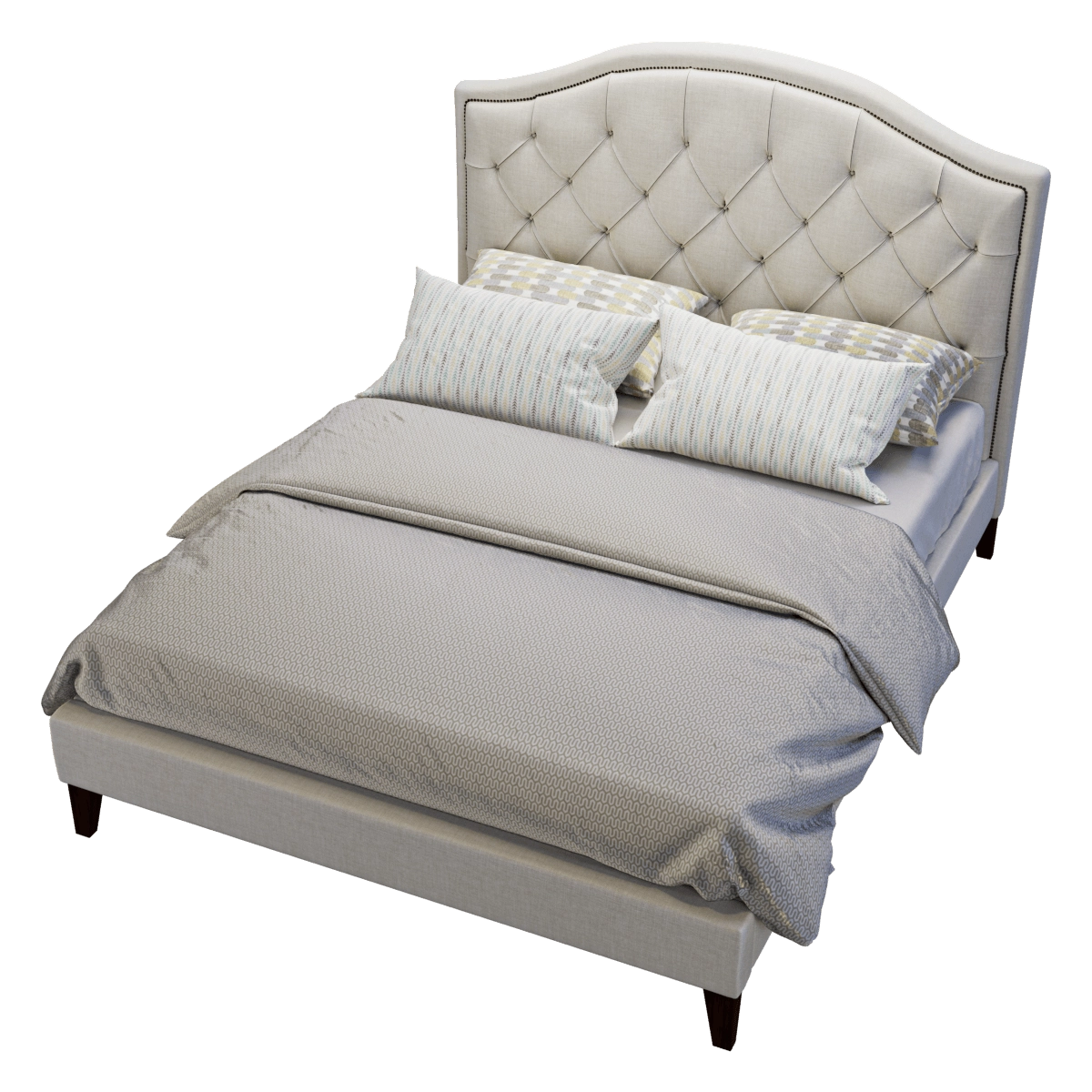 furniture – Bed Queen 3D Model furniture – Bed Queen 3D Model