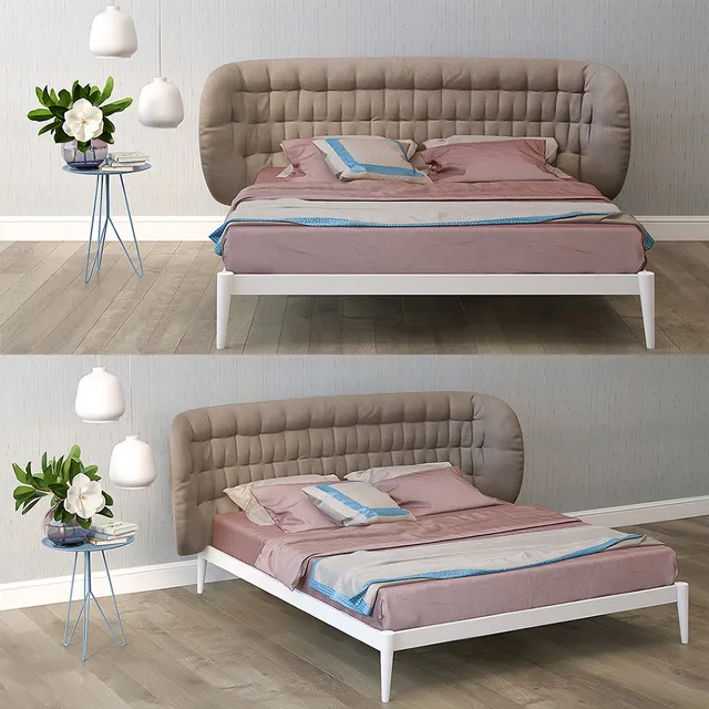 furniture – Bed Shiko Capitoné Miniforms 3D Model furniture – Bed Shiko Capitoné Miniforms 3D Model