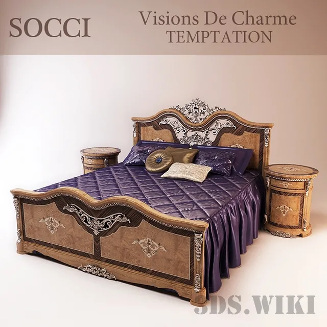 furniture – Bed Socci Visions De Charme TEMPTATION 3D Model