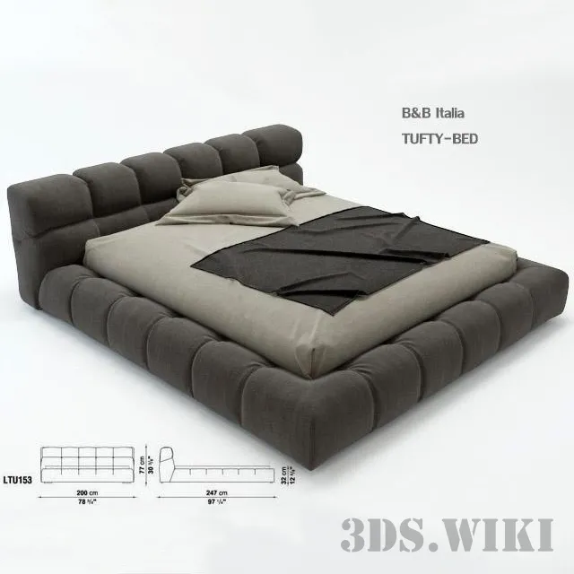 furniture – Bed TUFTY By B&B Italia 3D Model furniture – Bed TUFTY By B&B Italia 3D Model