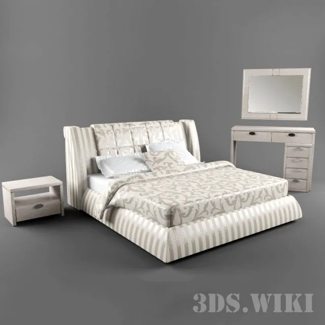 furniture – Bed TURRI Genesis Leather and Nura Bed 3D Model furniture – Bed TURRI Genesis Leather and Nura Bed 3D Model
