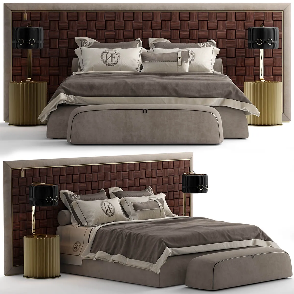 furniture – Bed Vittoria Frigerio 3 3D Model furniture – Bed Vittoria Frigerio 3 3D Model