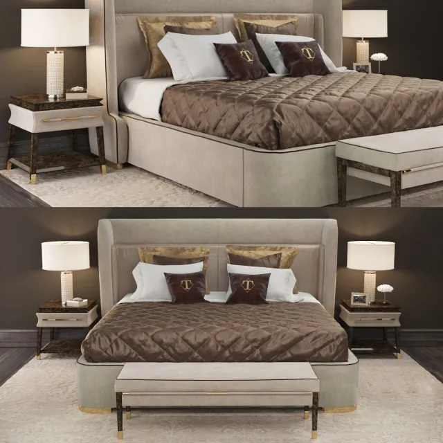 furniture – Bed Vittoria Frigerio 4 3D Model furniture – Bed Vittoria Frigerio 4 3D Model