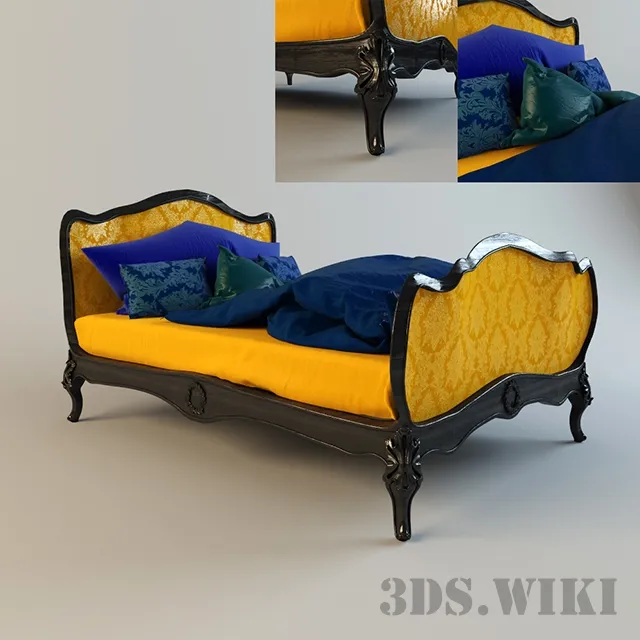 furniture – Bed with subtitles 3D Model
