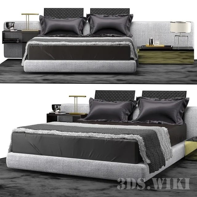 furniture – Bed YANG By Minotti 3D Model furniture – Bed YANG By Minotti 3D Model