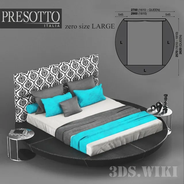 furniture – Bed ZERO SIZE By Presotto 3D Model furniture – Bed ZERO SIZE By Presotto 3D Model