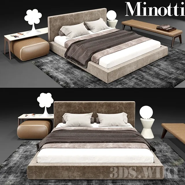 furniture – Bedroom Minotti Set 3D Model furniture – Bedroom Minotti Set 3D Model
