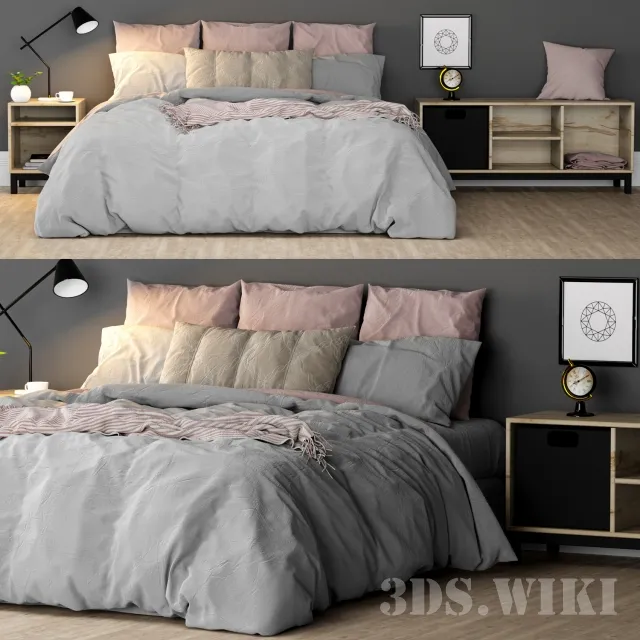 furniture – Bedroom set 01 3D Model furniture – Bedroom set 01 3D Model