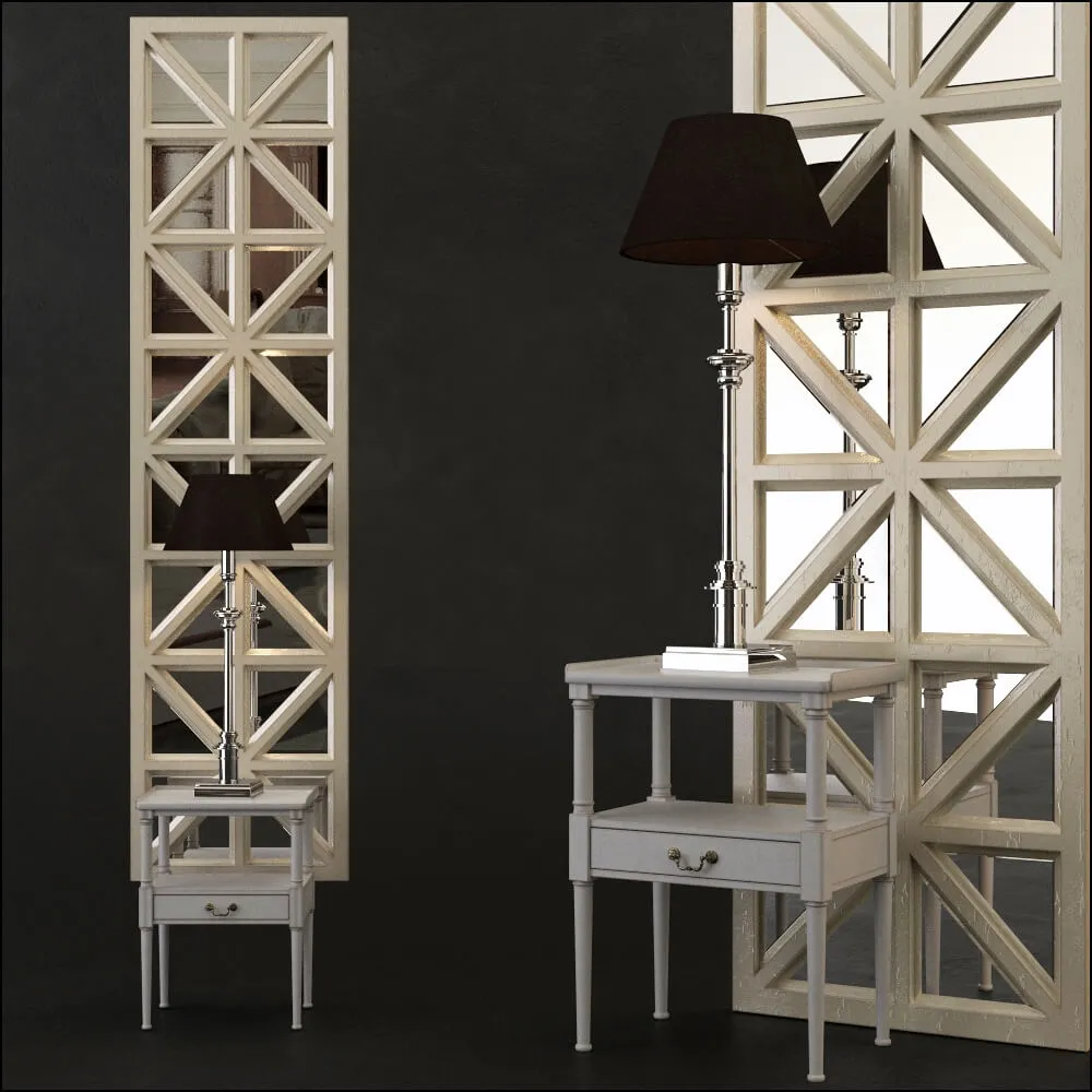 furniture – Bedside set 3 3D Model furniture – Bedside set 3 3D Model