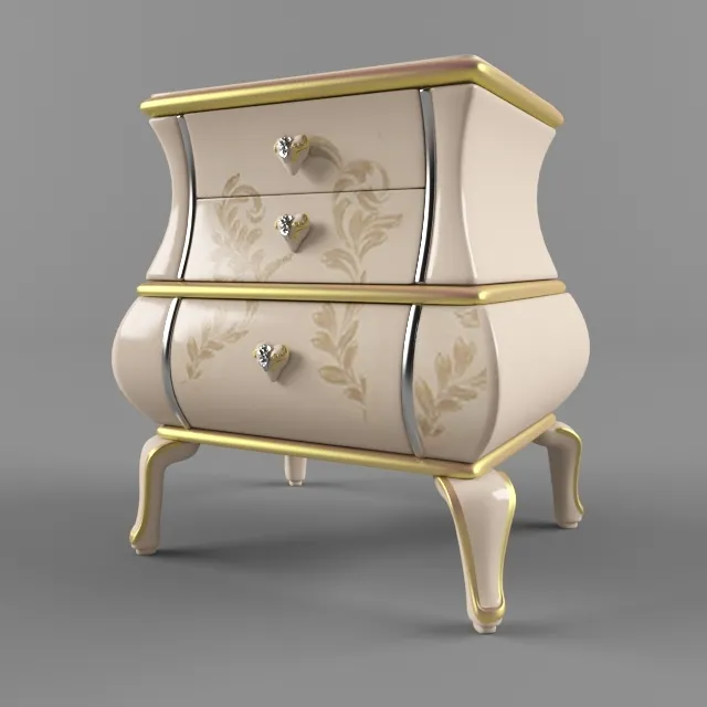 furniture – Bedside table 3 drawers 2635 3D Model furniture – Bedside table 3 drawers 2635 3D Model