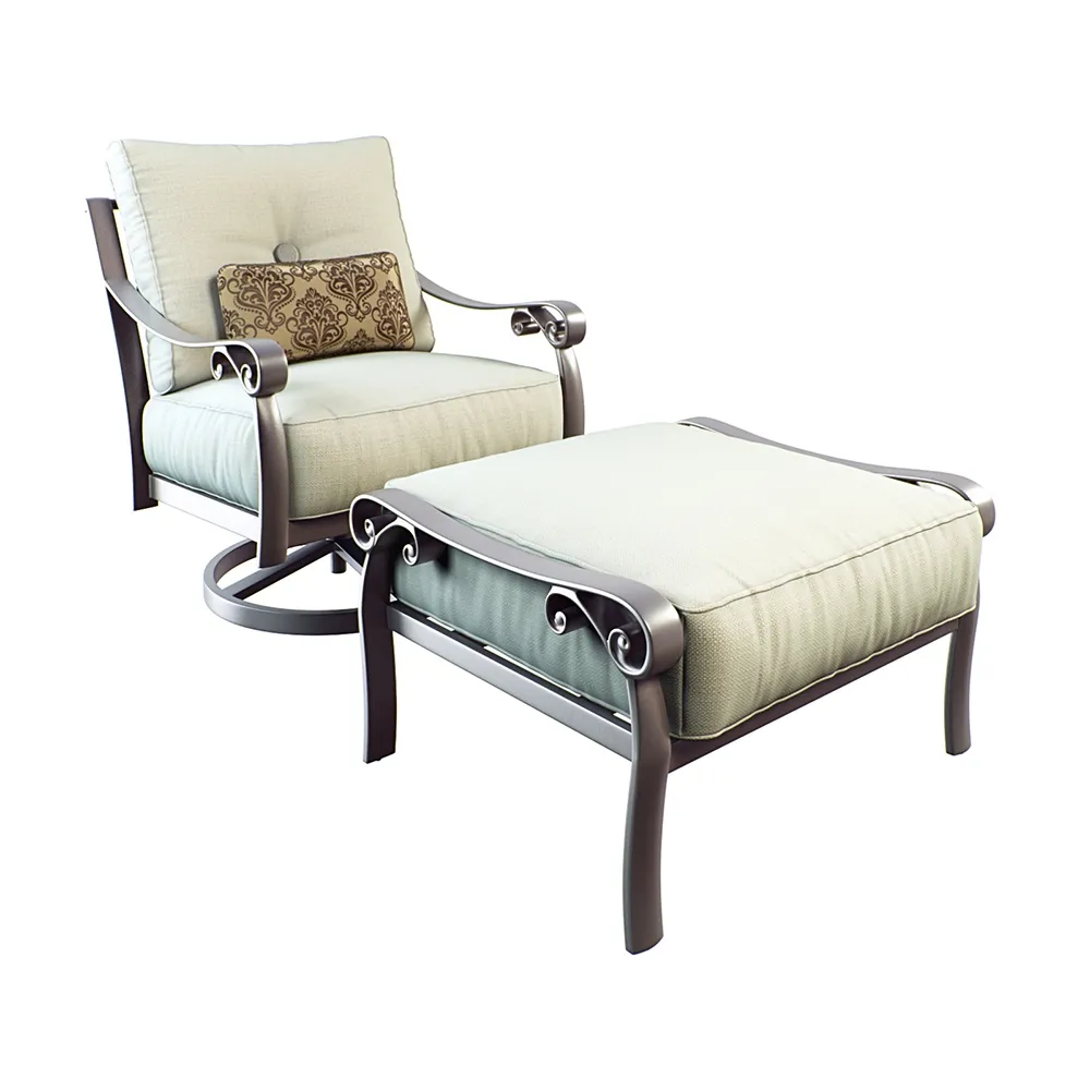 furniture – Bellanova Cushioned Swivel Rocker_Ottoman 3D Model