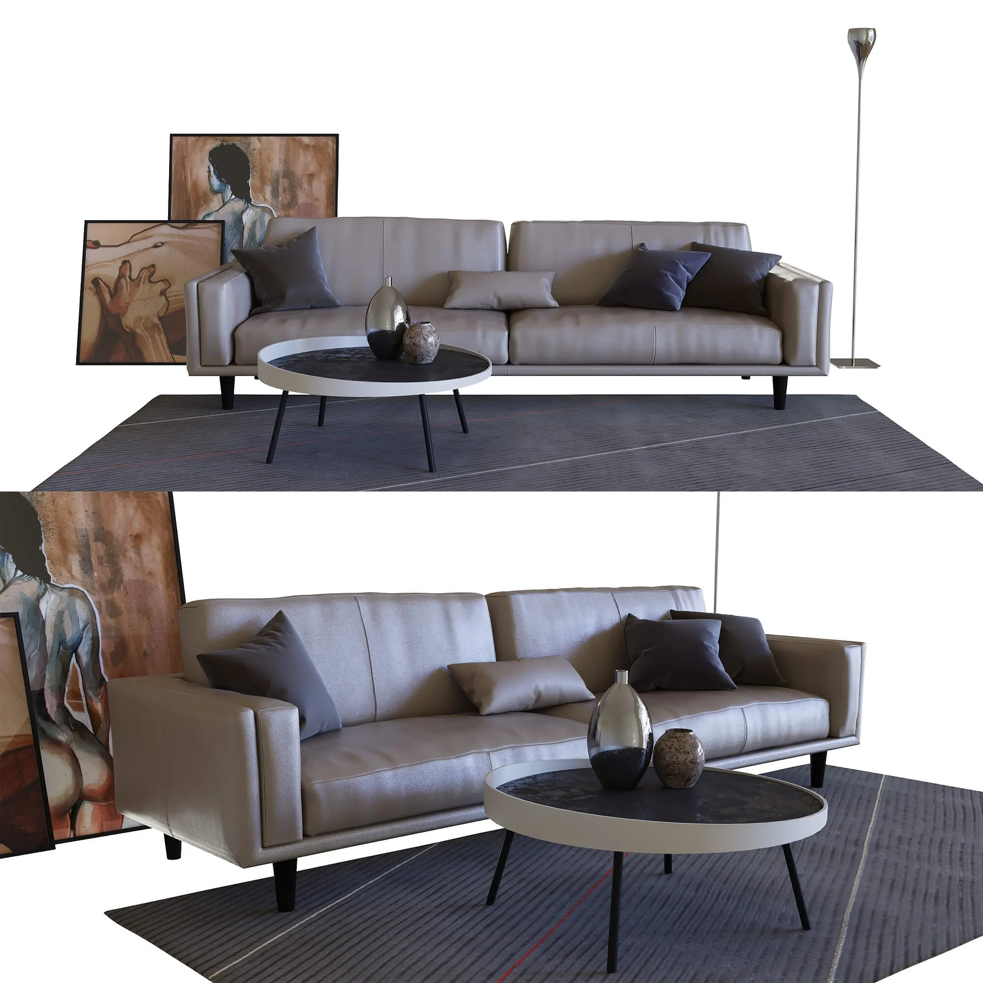 furniture – Bellice sofa by Leolux 2 3D Model