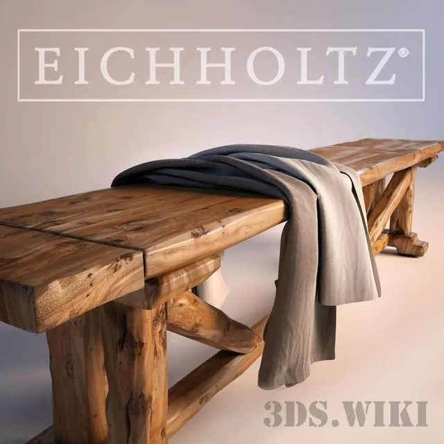 furniture – Bench Particulier by Eichholtz 3D Model furniture – Bench Particulier by Eichholtz 3D Model