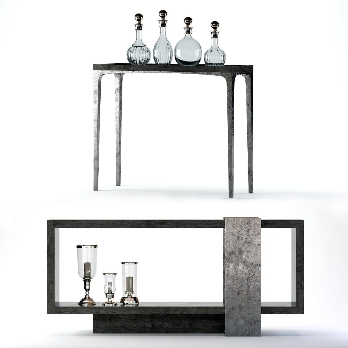 furniture – Bernhardt Linea Console tables 3D Model