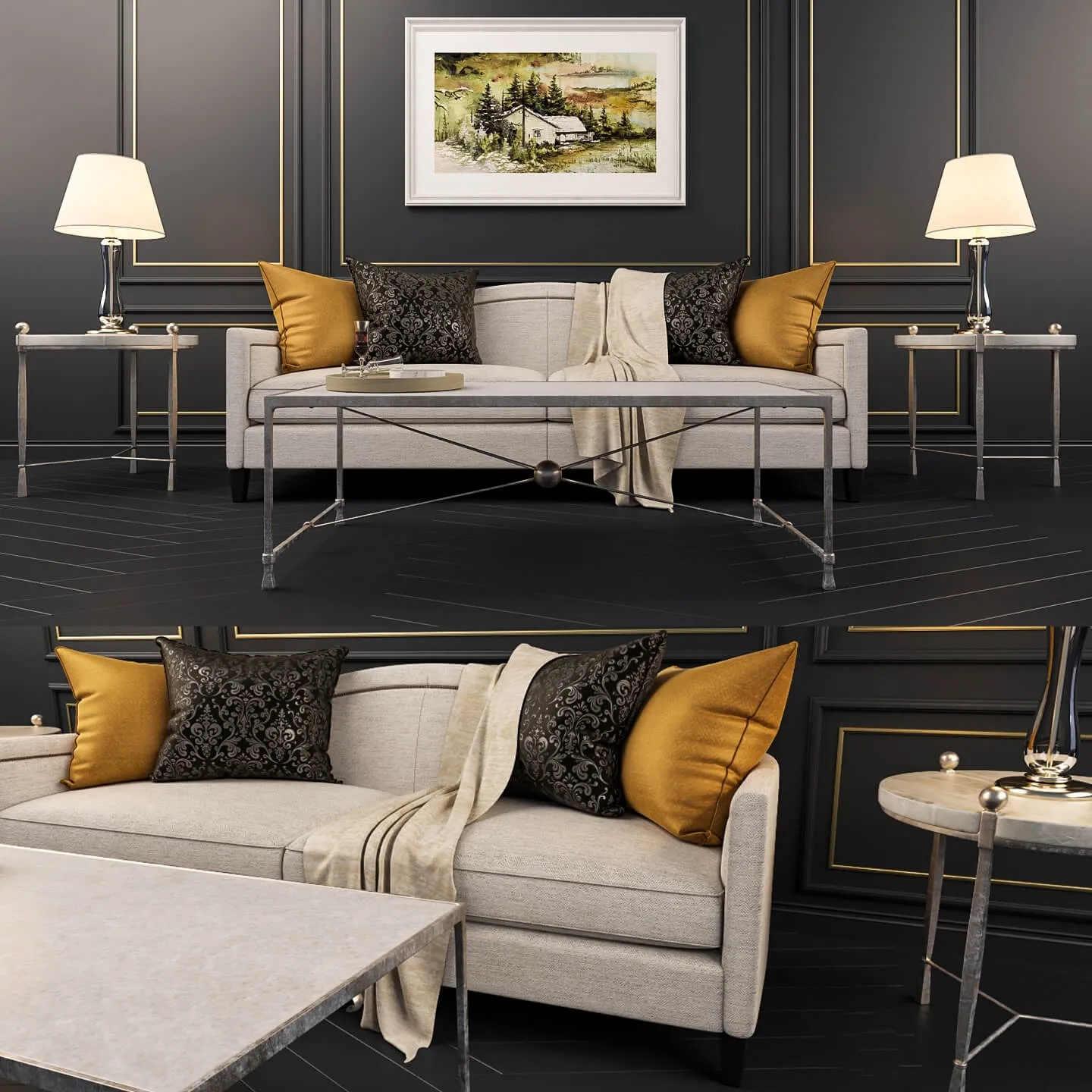 furniture – Bernhardt – Strickland sofa 3D Model