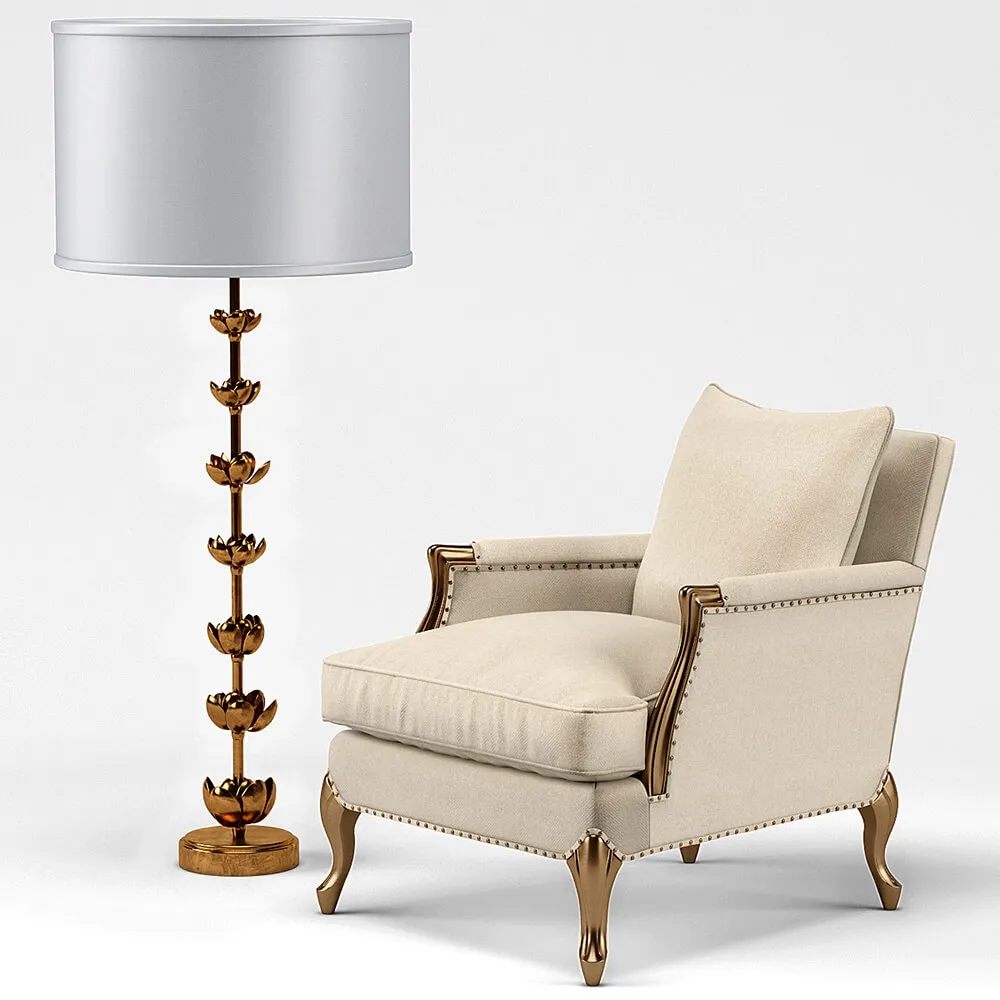 furniture – Bernice Chair Amalie Regency Lamp 3D Model