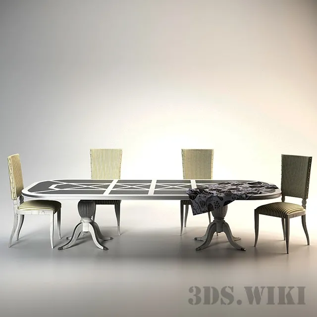 furniture – Bizzotto table and chairs 3D Model