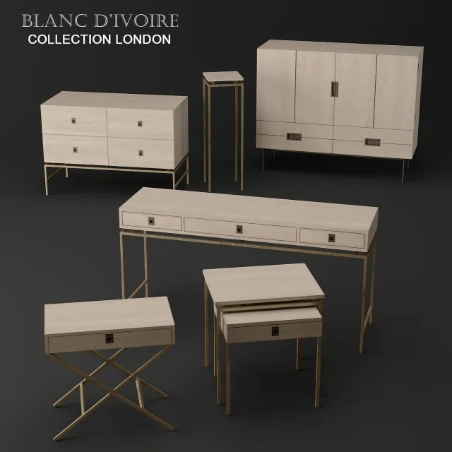 furniture – Blanc d’ivoire – LONDON collection 3D Model furniture – Blanc d’ivoire – LONDON collection 3D Model