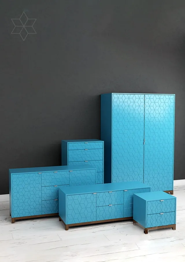 furniture – Blue Cabinet 3D Model