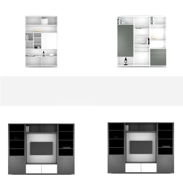 furniture – BoConcept Copenhagen wall system set 6 3D Model
