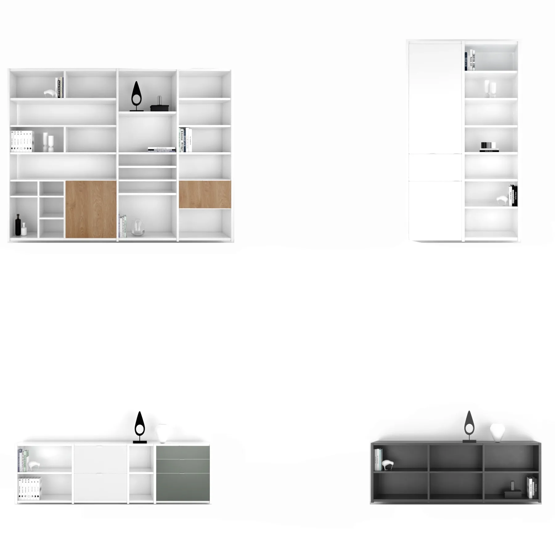 furniture – BoConcept Copenhagen wall system set 7 3D Model