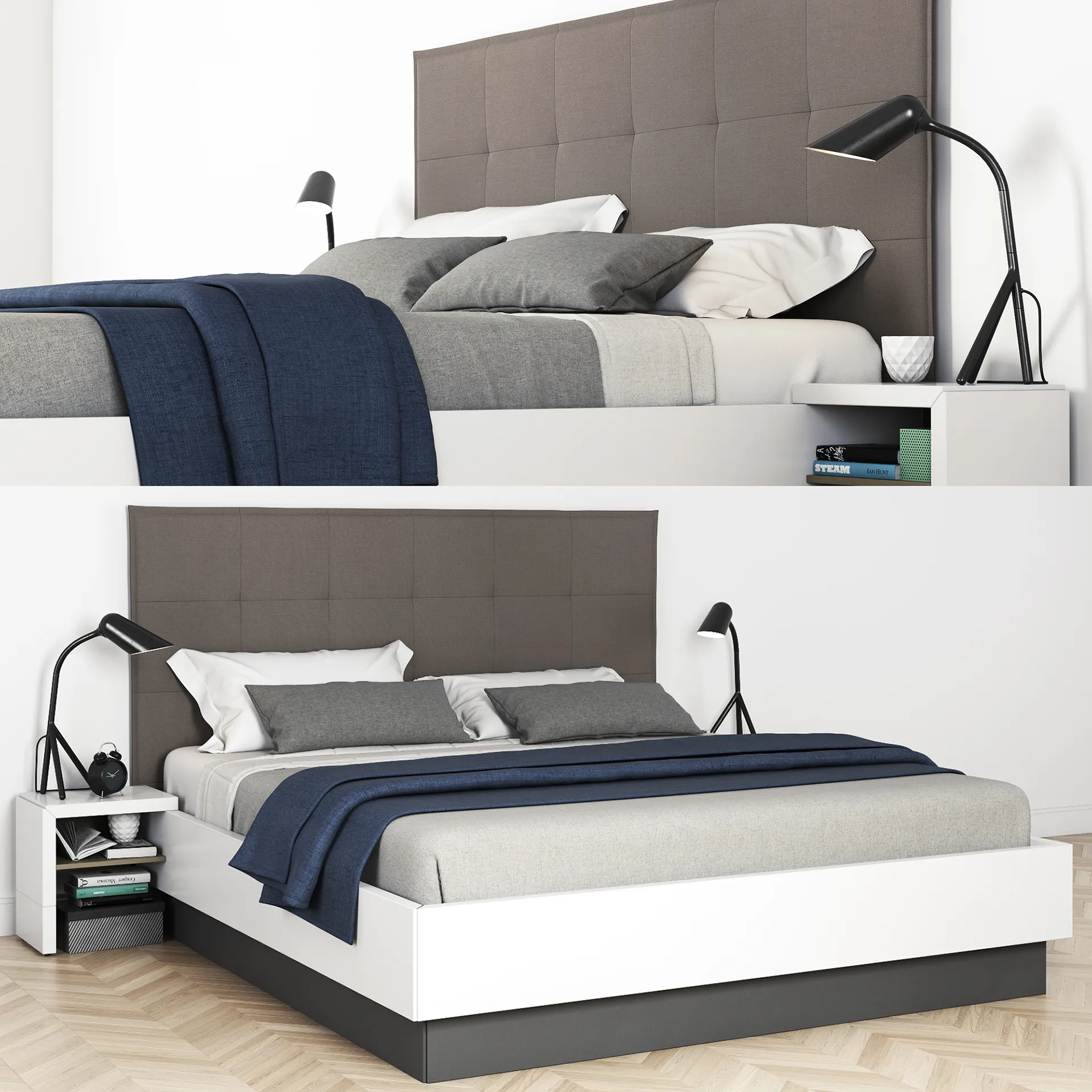 furniture – Boconcept Lugano bed 3D Model furniture – Boconcept Lugano bed 3D Model
